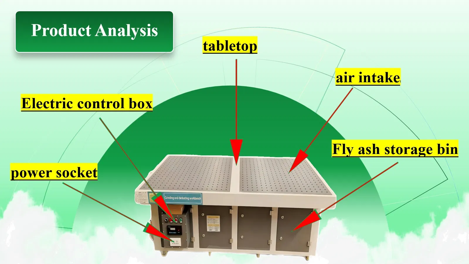 Custom Made New Wood Furniture Grinding Metal Polishing Portable Grinding Dust Collector
