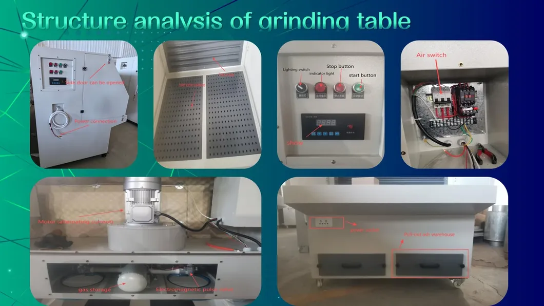 Explosion-Proof Dust Removal Grinding Table, Replaceable Filter Element, Good Dust Removal Effect