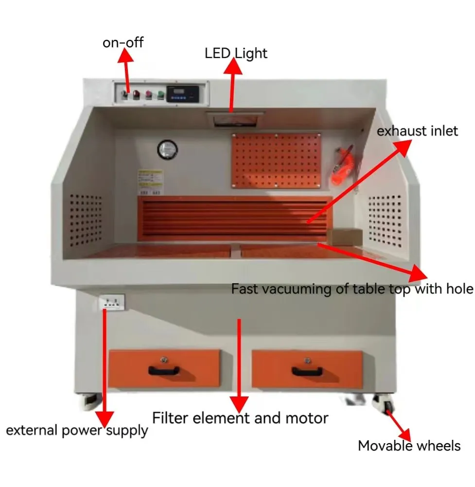 Explosion-Proof Vacuum Grinding Table Dust Removal Workbench Metal Processing