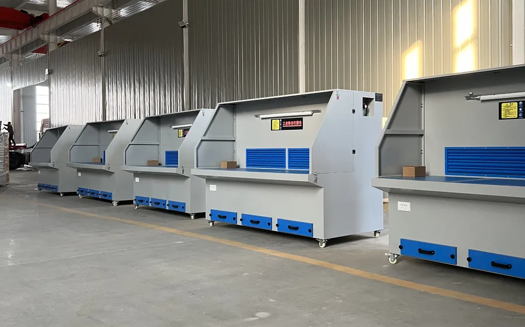 High-Quality Explosion-Proof Dust-Absorbing Workbench Is Available for Metal Cutting, Grinding and Polishing.