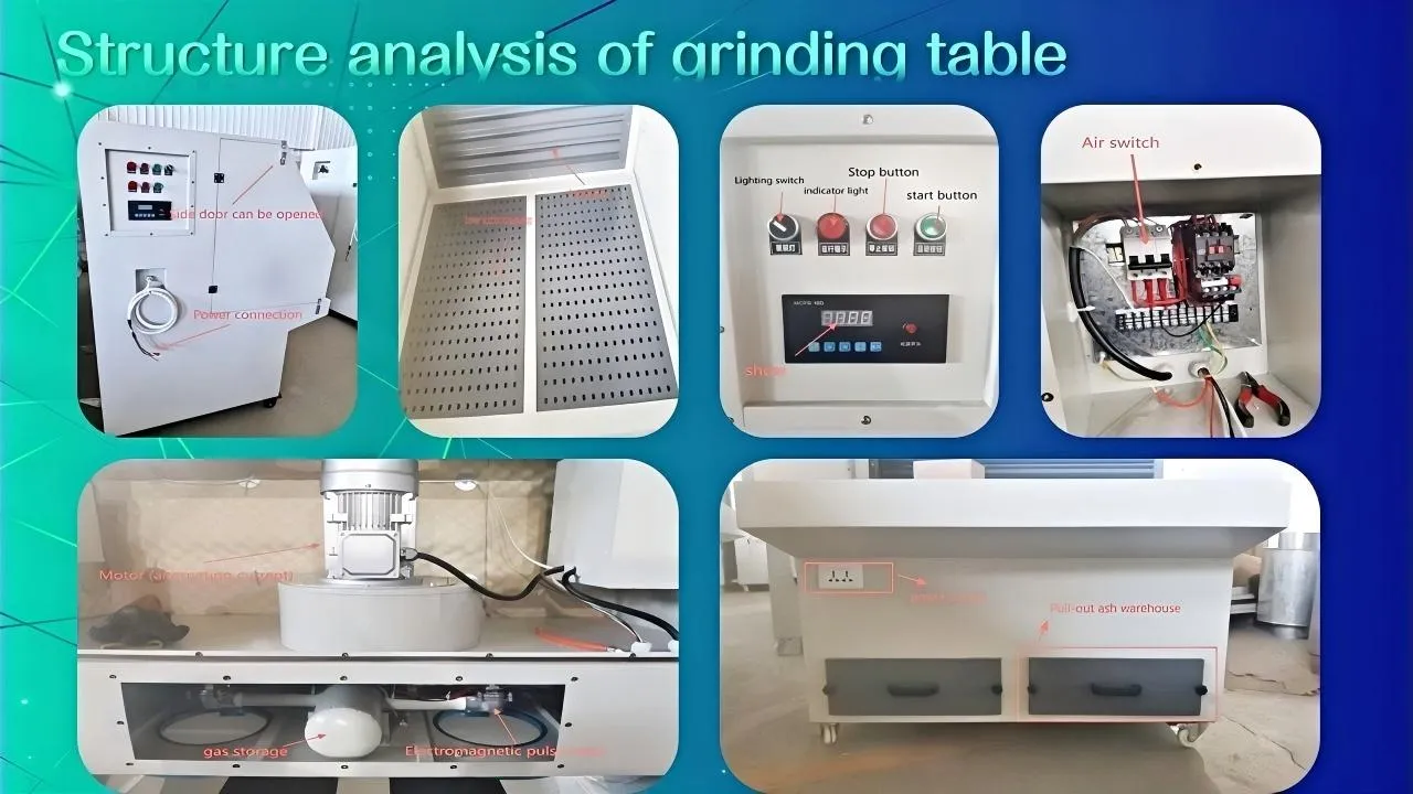 Hot Sale Metal Polishing and Workbench Portable Grinding Dust Collector