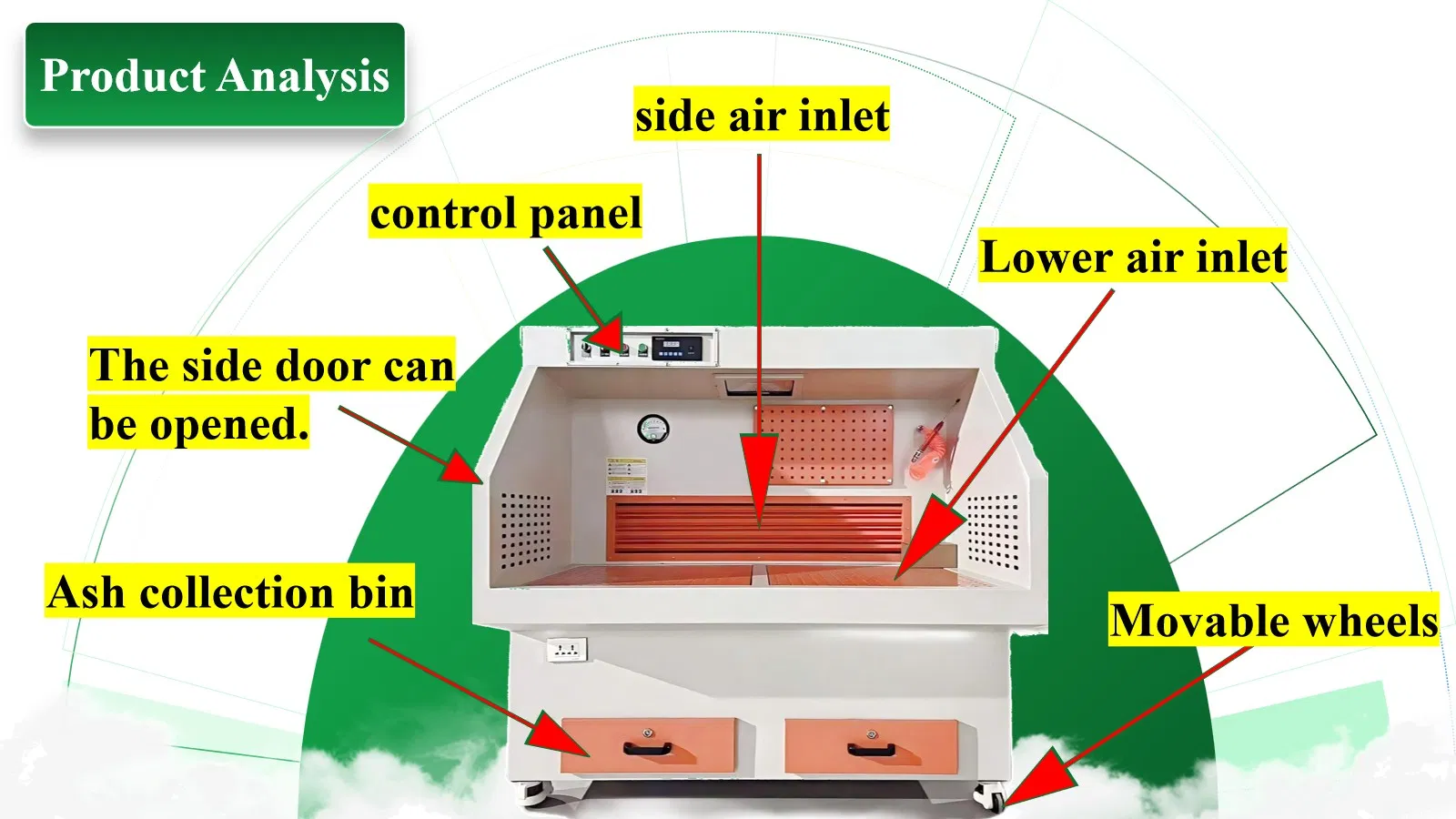Hot Sale Metal Polishing and Workbench Portable Grinding Dust Collector