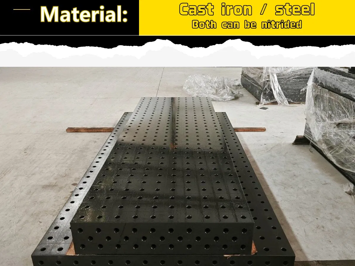 Modular Cast Iron Welding Fixture with Clamps 2D 3D Steel Welded Table